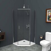 Душевой уголок Belbagno UNO-195-P-1-100-C-Cr