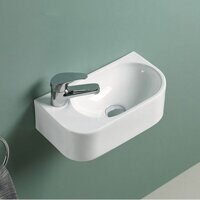 Раковина керамическая Vincea VBS-506L 400*215*120 подвесная цвет белый левая