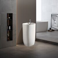 Раковина керамическая Vincea VBS-2P202 500*460*880 напольная цвет белый