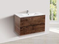 Тумба под раковину Vincea Mia 750 подвесная, 2 выкатных ящика soft close, R.Wood