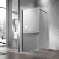 Душевая перегородка Vincea Walk-In VSW-1H100MRB 1000*2000 черный стекло зеркальное