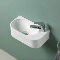 Раковина керамическая Vincea VBS-506R 400*215*120 подвесная цвет белый правая