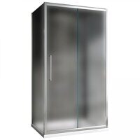 Душевой уголок Abber Schwarzer Diamant AG30160MH-S80M-S80M, профиль хром, стекло матовое 160x80x195