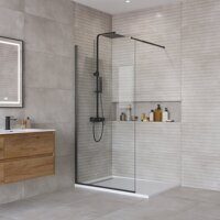 Душевая перегородка BelBagno KRAFT-L-1-70-C-NERO