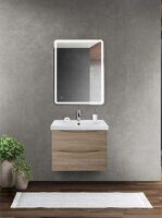 Тумба под раковину подвесная BelBagno MARINO-CER-800-2C-SO-WO-P Rovere Bianco