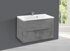 Тумба под раковину Vincea Mia 800 подвесная, 2 выкатных ящика soft close, Beton